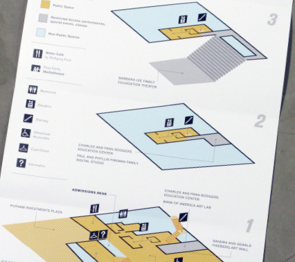 detail of interior spread showing isometric floor plan