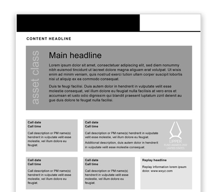 wireframe of conference call email template